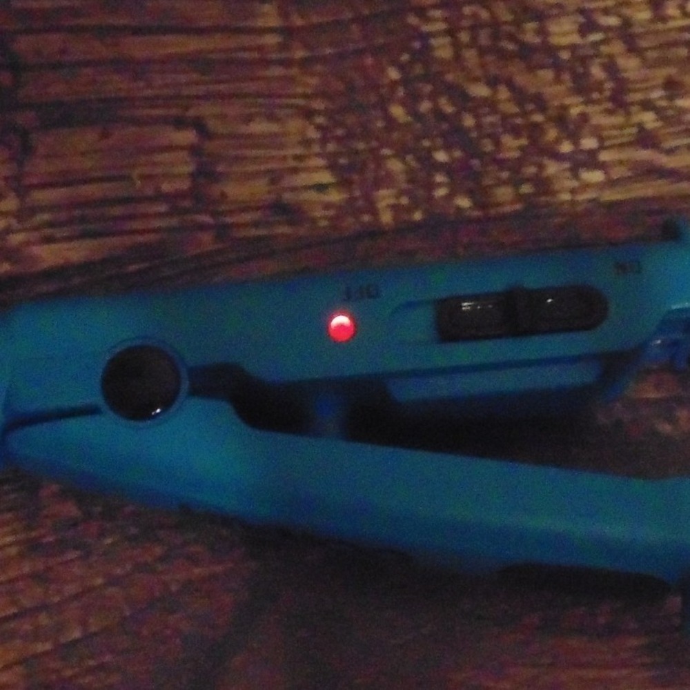 Conair Dual Deluxe Styler Mini Flat Iron Teal Blue Good Ceramic Travel Size - Picture 5 of 7